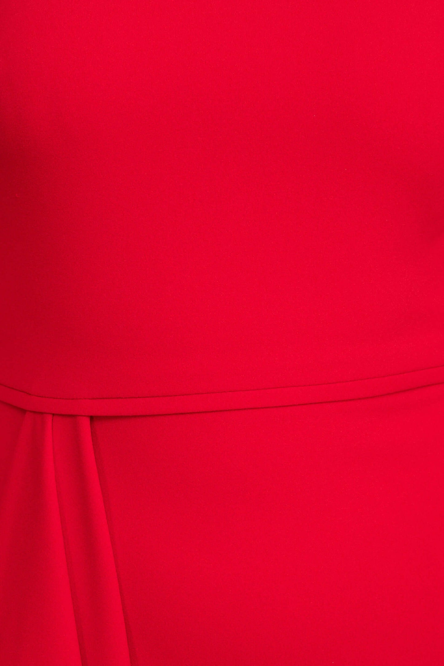 Betsey and Adam Asymmetrical Neck Cap Sleeve Flutter Side Slit Side Zipper Back Solid Scuba Dress-3