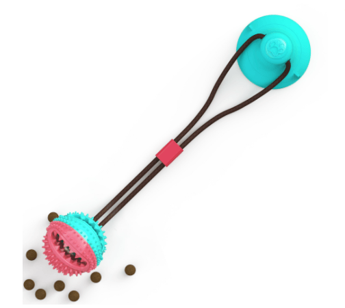 Interactive Dental Tug Toy For Dogs - Suction Cup Ball For Teeth Cleaning And Play