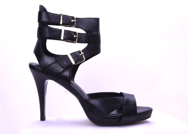 Amelia - Black High Heel Sandals-1