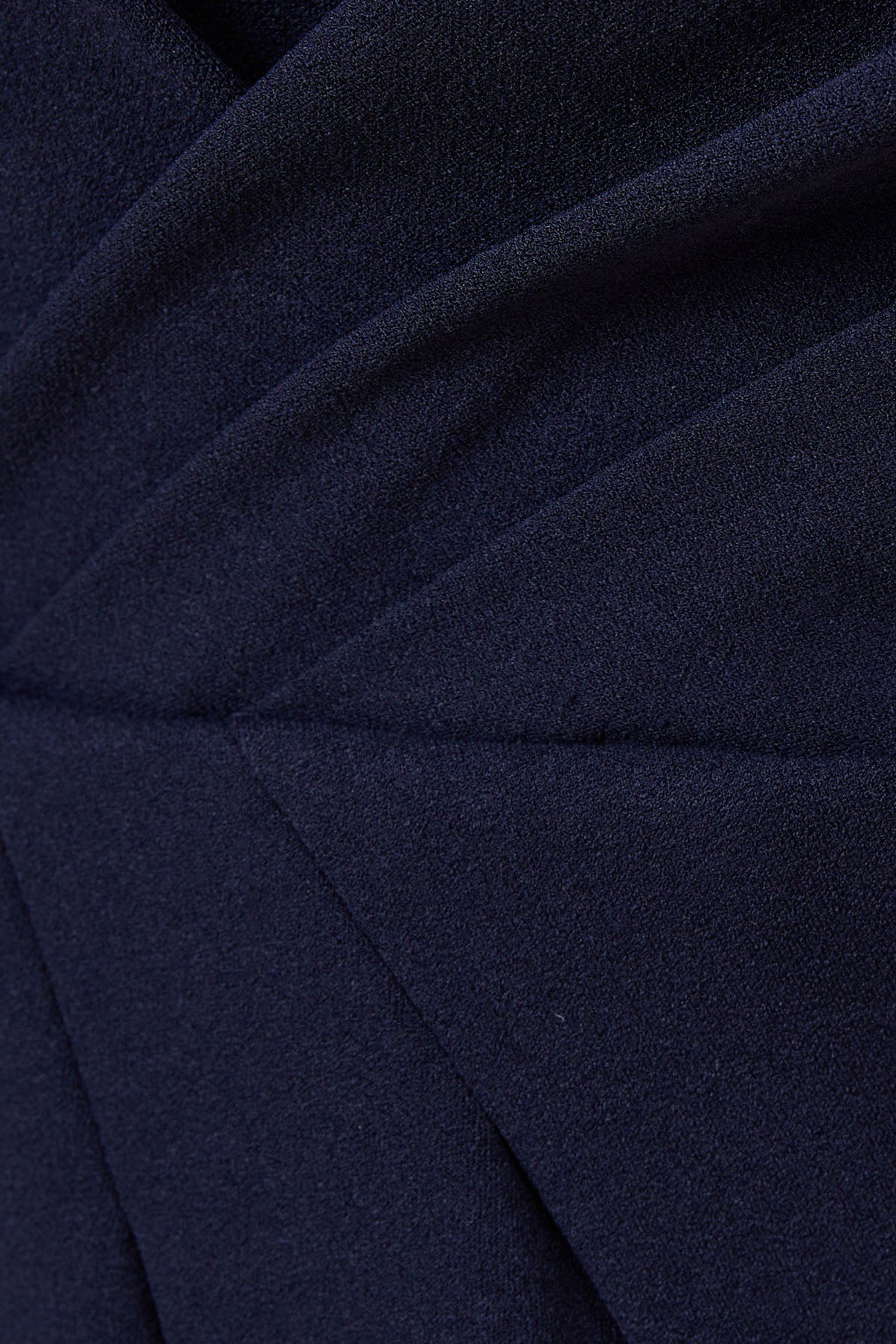 Adrianna Papell Stretch Knit Crepe Draped Illusion Short Faux Wrap Crepe Dress-4