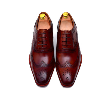 Lincoln - Brown Leather Wingtip Oxfords-1