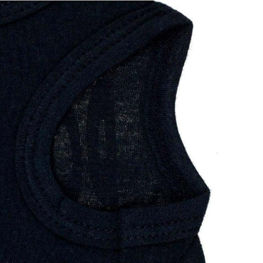 Black Printed Pink Letter Cotton Dog Vest-1