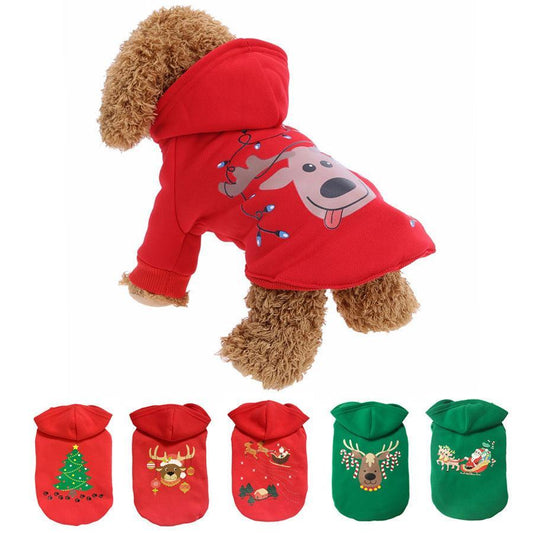 Cozy Cotton Dog Christmas Sweater - Festive Attire For Your Furry Friend-0