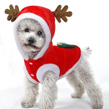 Cozy Flannel Elk Christmas Costume For Pets-1