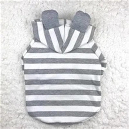 Cozy Striped Cotton Pet Sweater-0