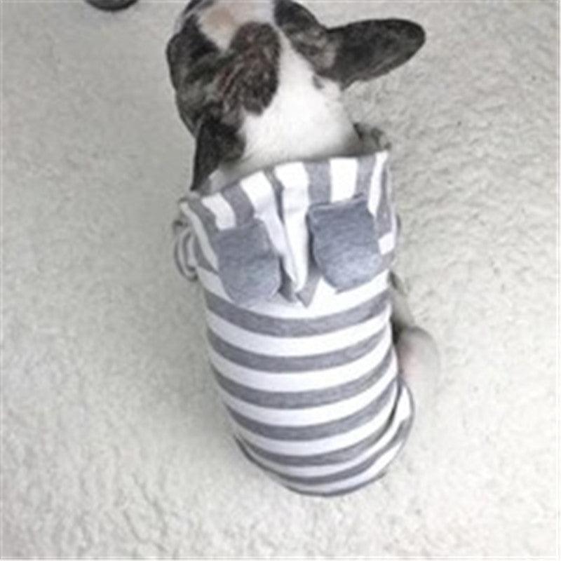 Cozy Striped Cotton Pet Sweater-4