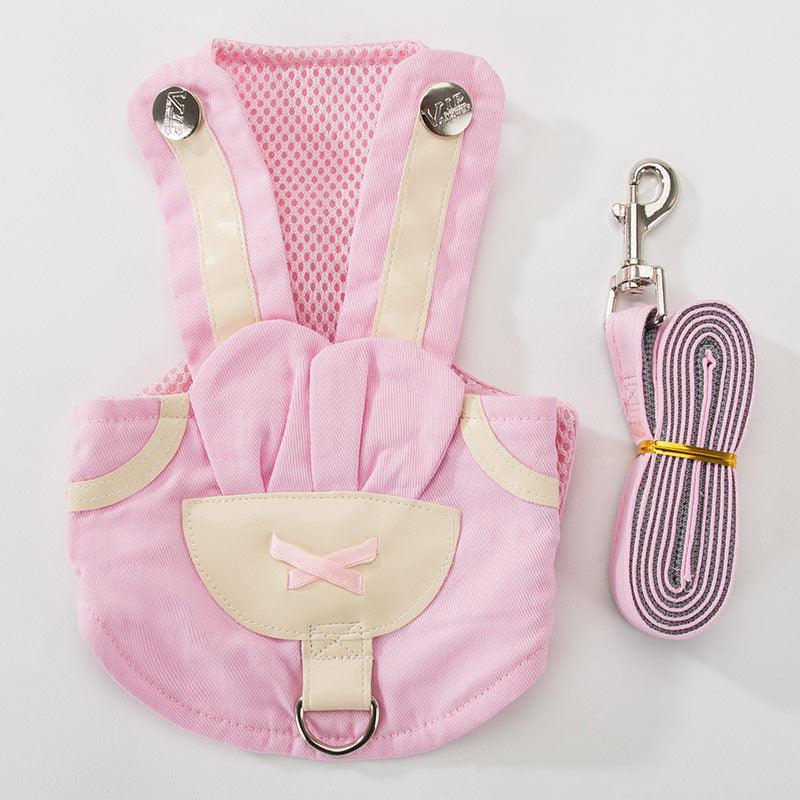 Cute Pet Adventure Set: Cat Walking Dog Leash With Small Dog Vest-4