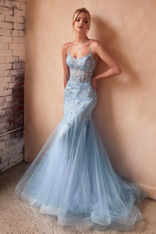 EMBELLISHED PASTEL MERMAID DRESS CDD145-0
