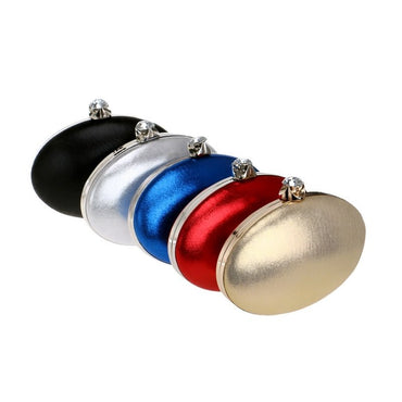 Design Egg Shaped Women Day Clutches Chain Shoulder Rhinestones Lady Wedding Party Evening Bags Mixed Color Wallets-1