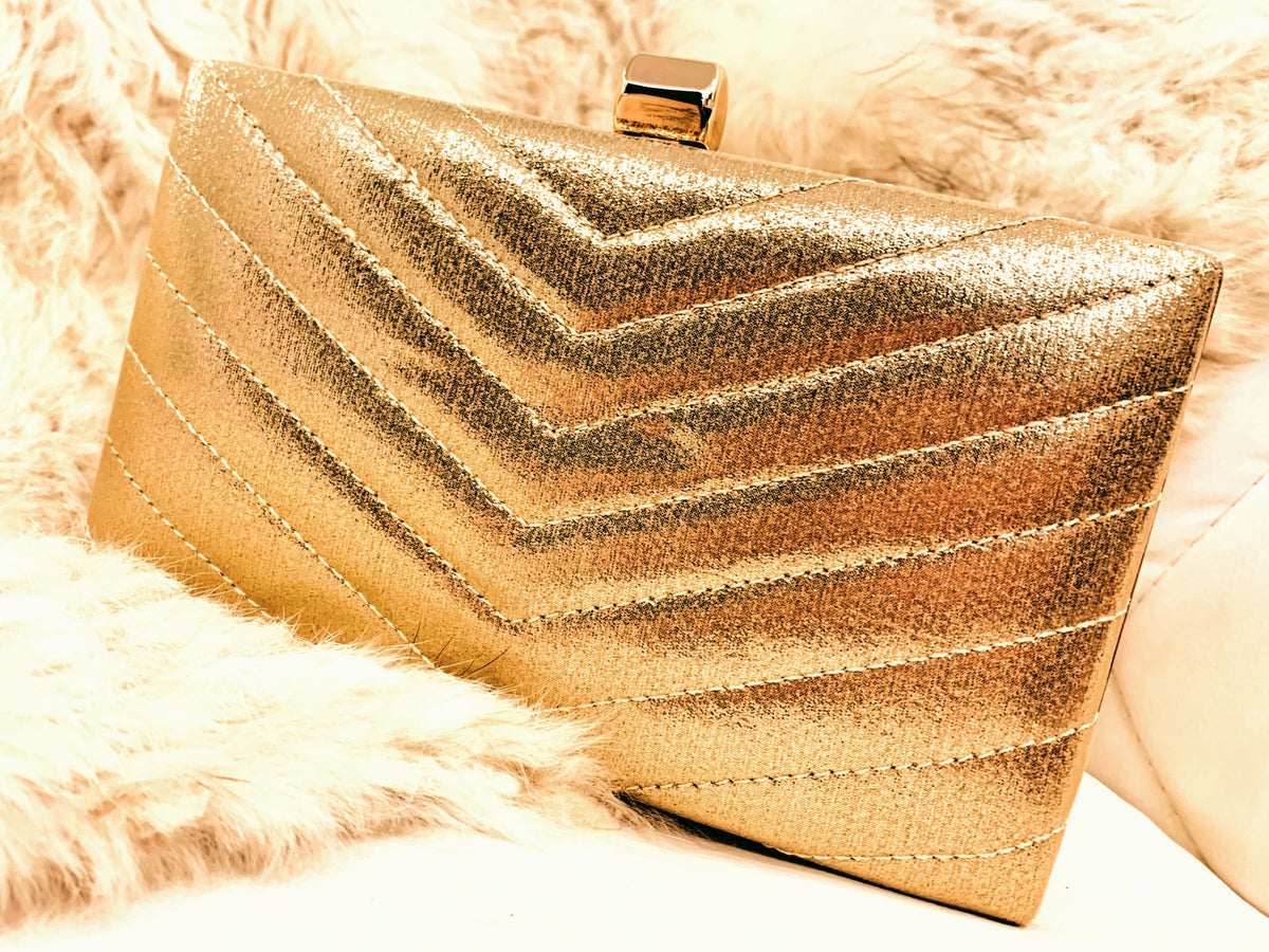 Gold clutch Evening Night Out Collection Handbag-1