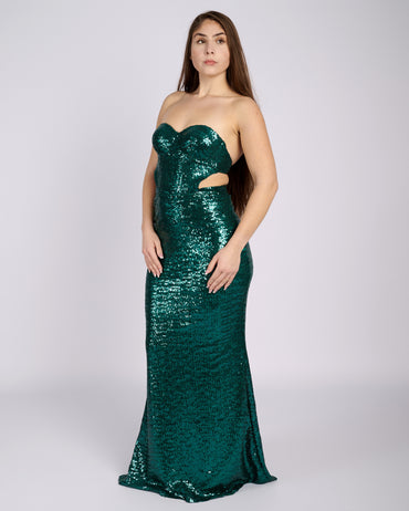 Bonita Emerald Sequin Dress evening dresses