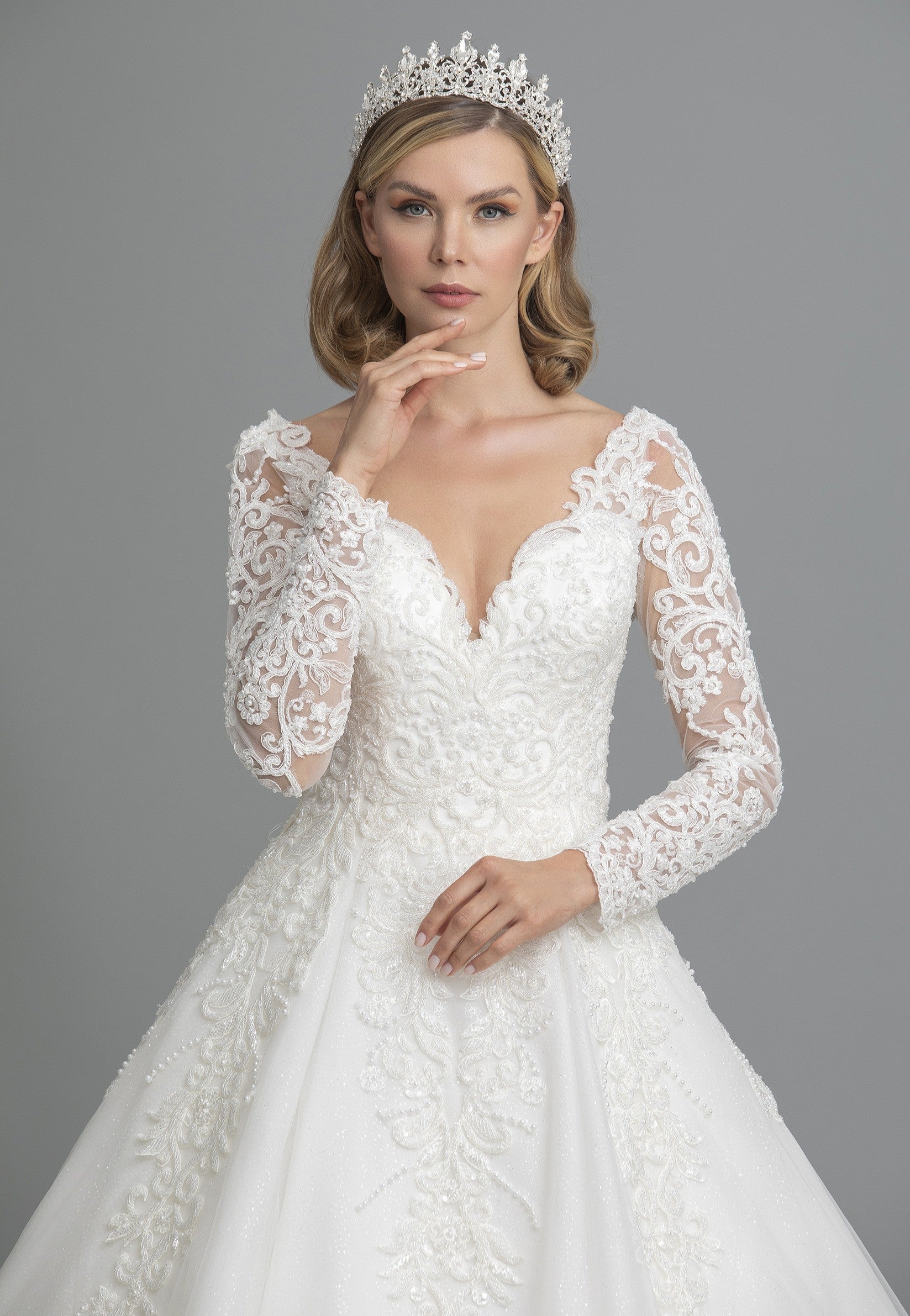 Sedef a line wedding dress