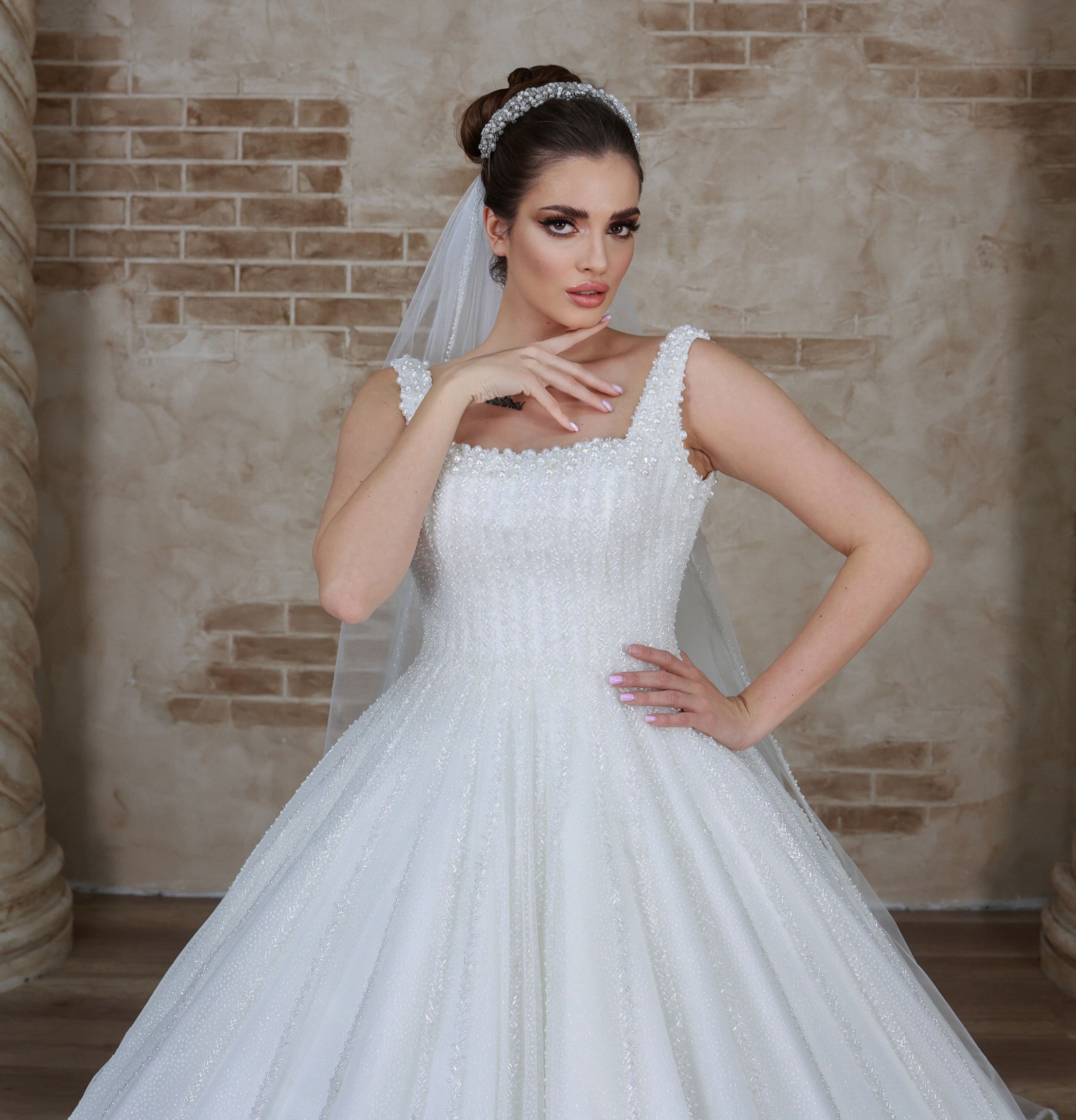 Asi a line wedding dress-0