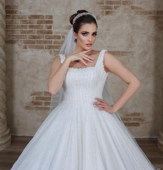 Asi a line wedding dress-0