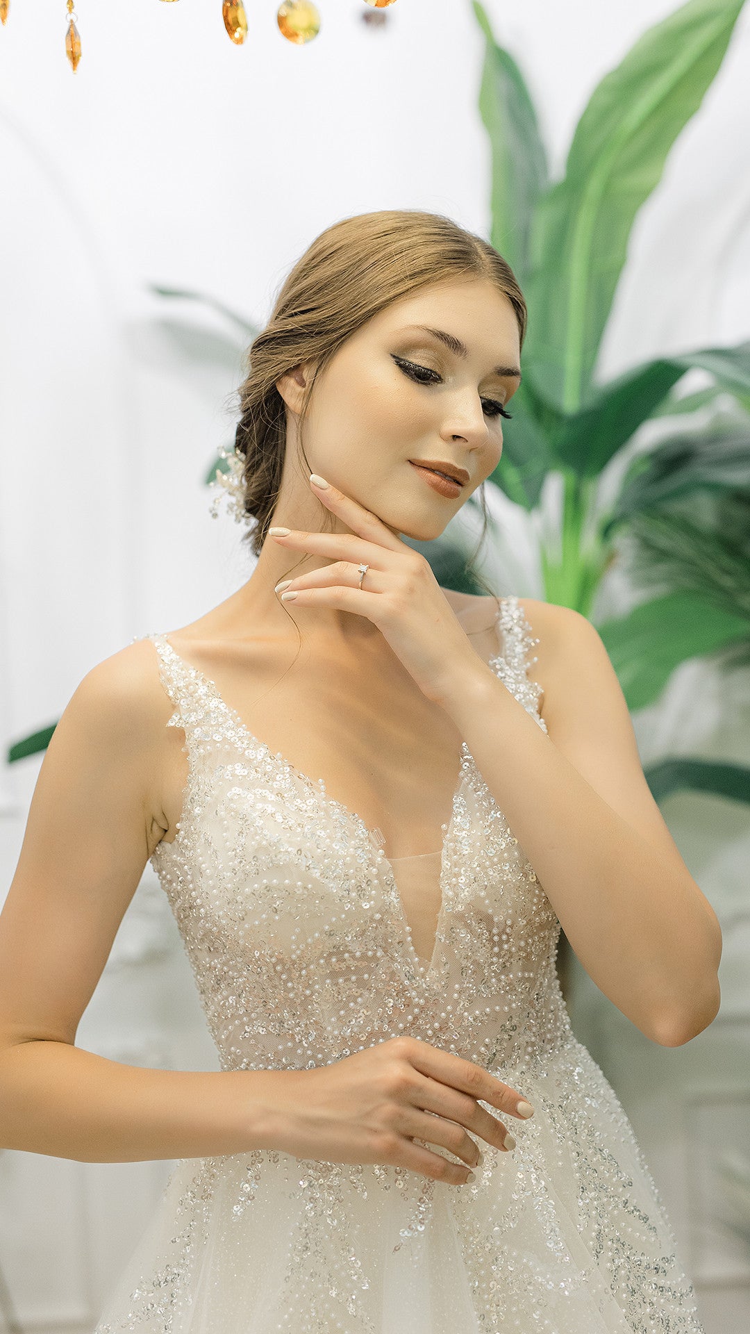 KUMRU a line narrow skirt wedding dress-2