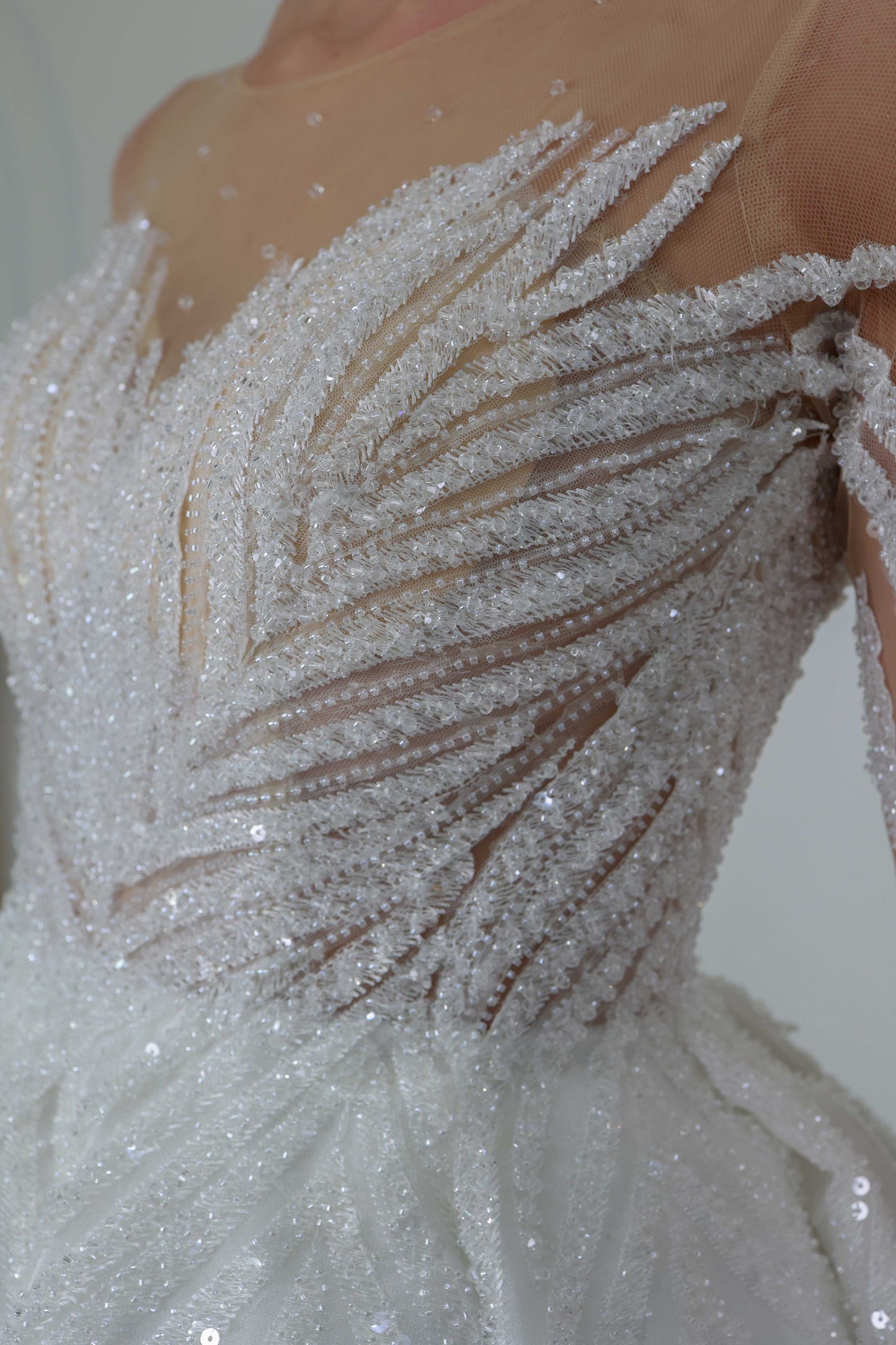 Yaprak a line wedding dress
