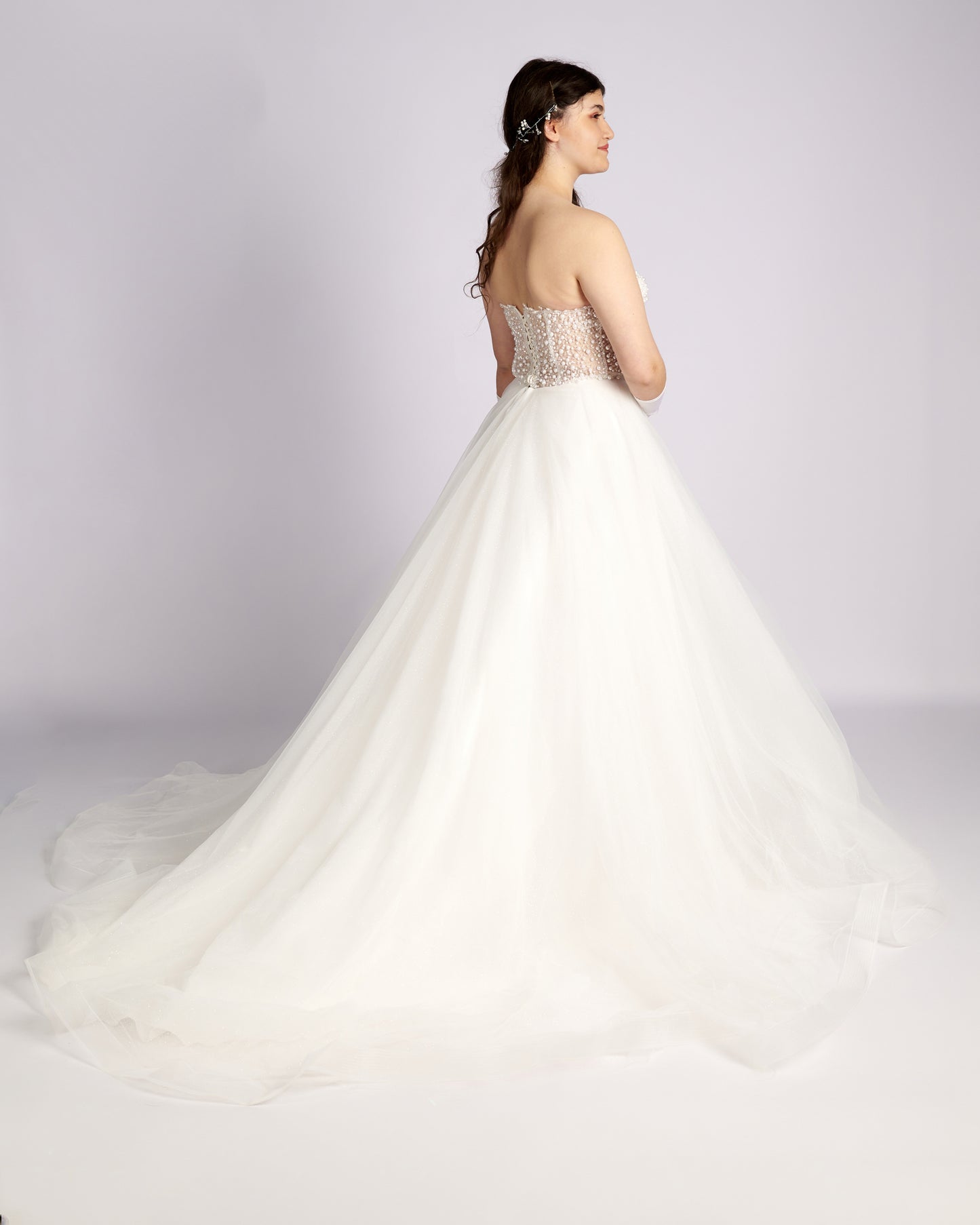 Iphigenia Pearls and Crystal Hand Beaded Bridal Gown wedding dresses