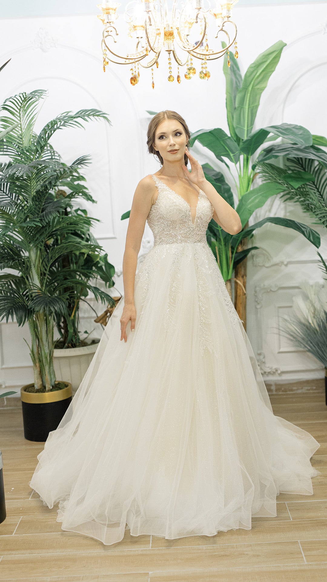 KUMRU a line narrow skirt wedding dress-1