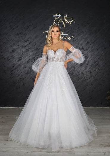 Edna narrow skirt a line wedding dress-1