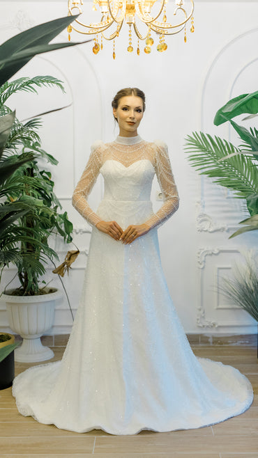 BERRAK column wedding dress-1