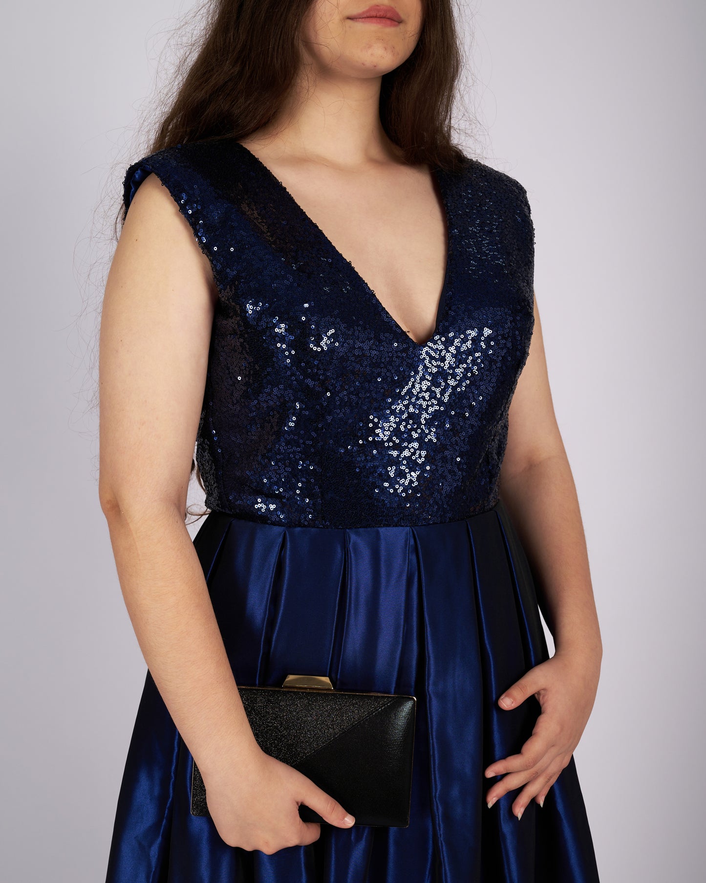 Josephine Royal Blue Sequin Taffeta Dress "evening dresses"