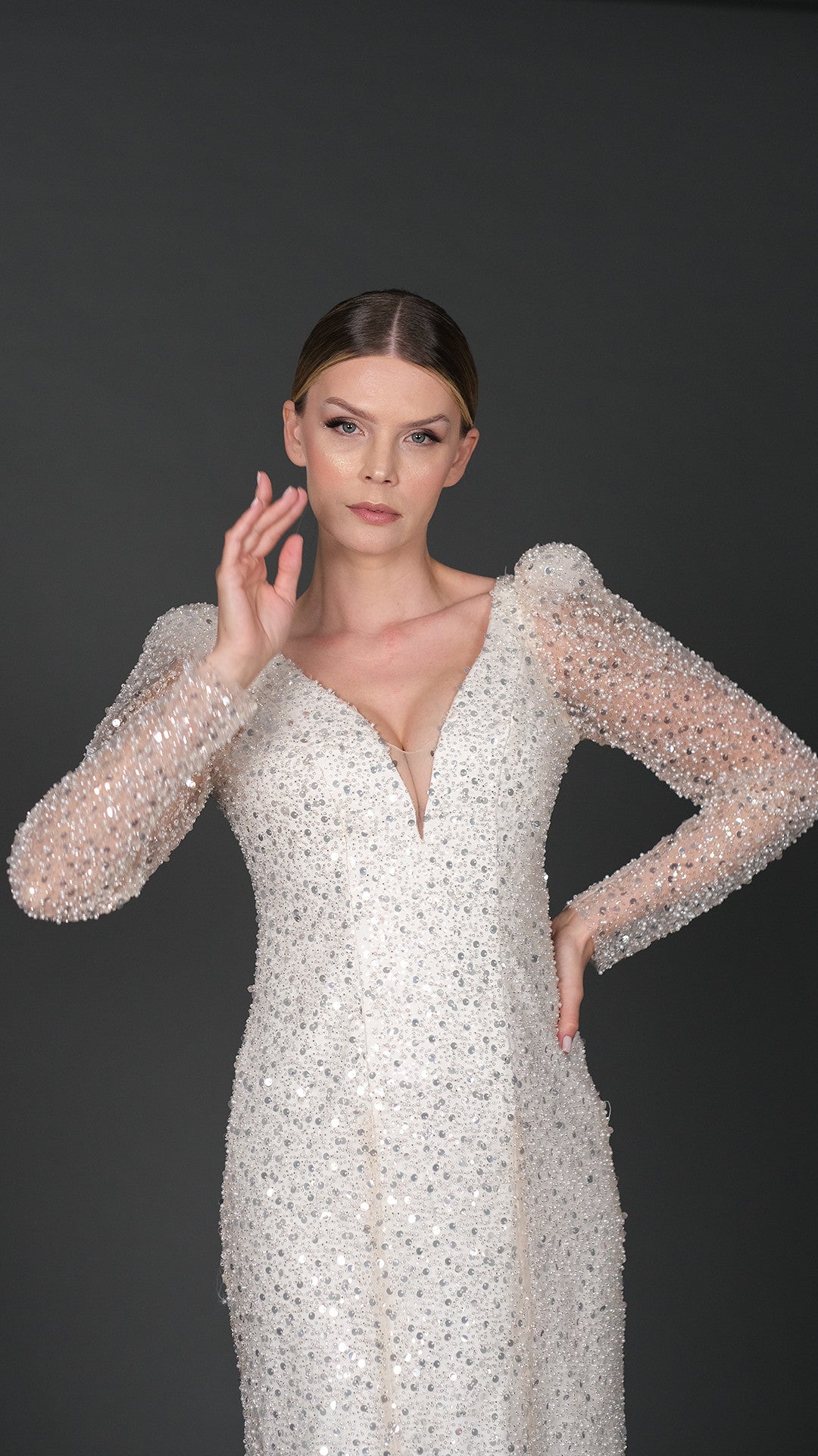 PEKAY narrow skirt a line wedding dress