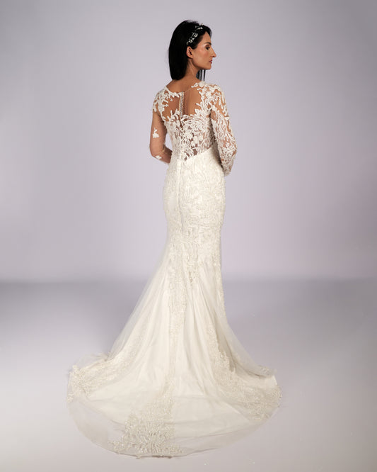 Estelle Rhinestone Hand Beaded Mermaid Bridal Gown νυφικο φορεμα