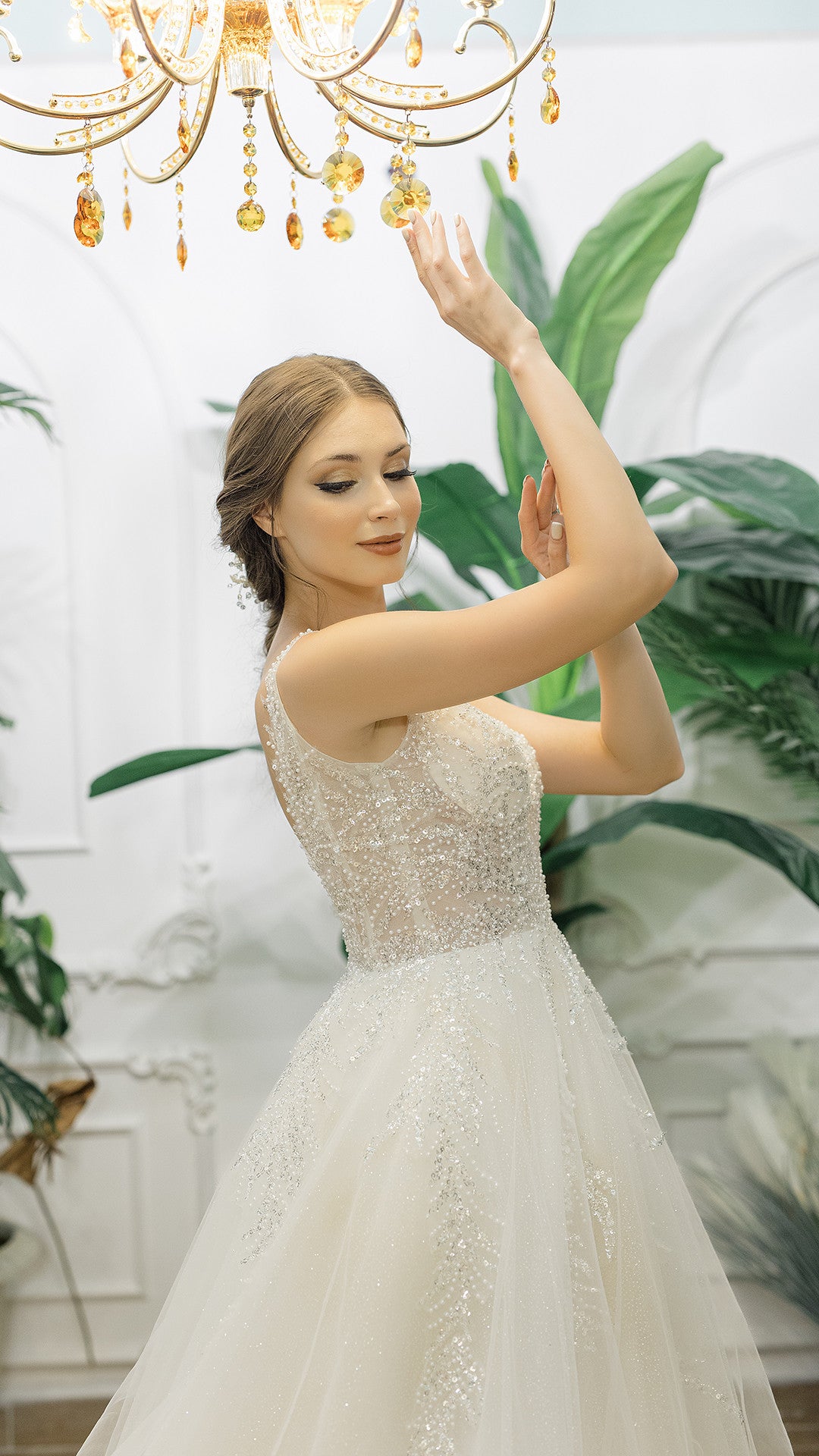 KUMRU a line narrow skirt wedding dress-3