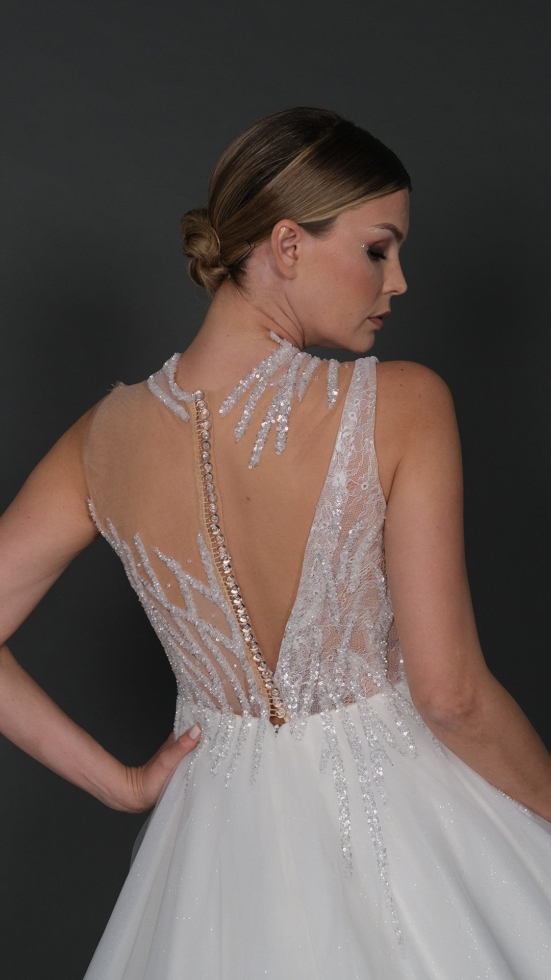 Katre narrow skirt a line wedding dress-2