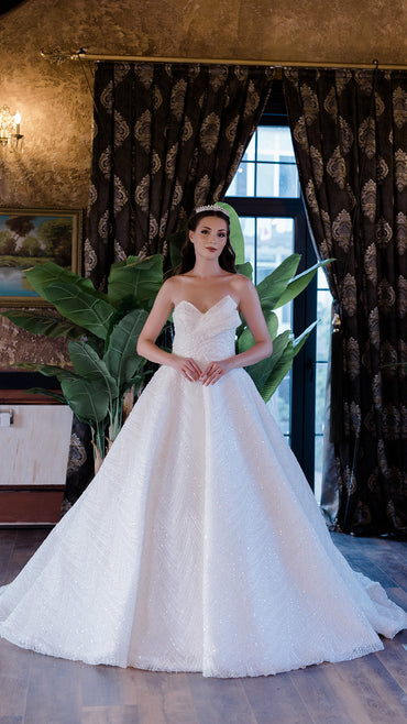 Sana a line wedding dress-1