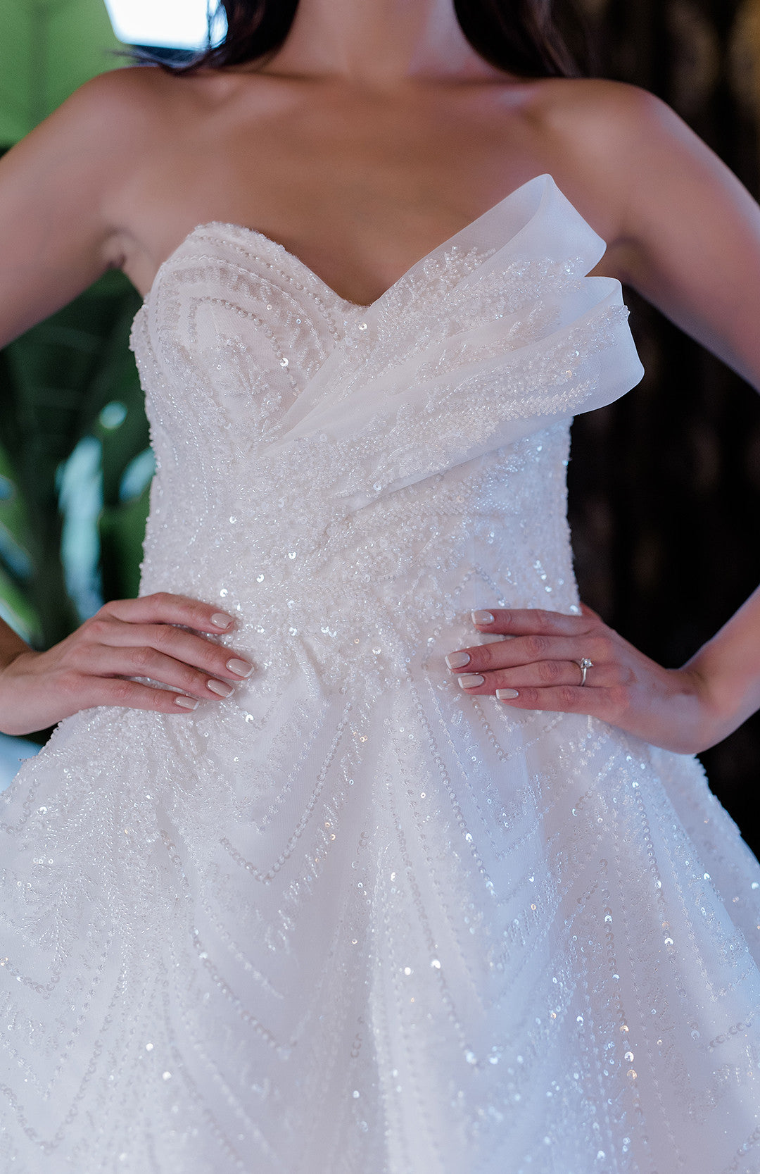 Sana a line wedding dress-2