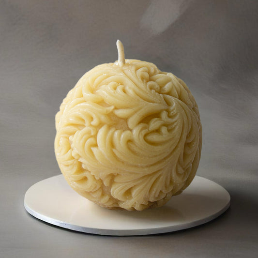 Beeswax Ball Candles | Filigree | Sphere Shape-0