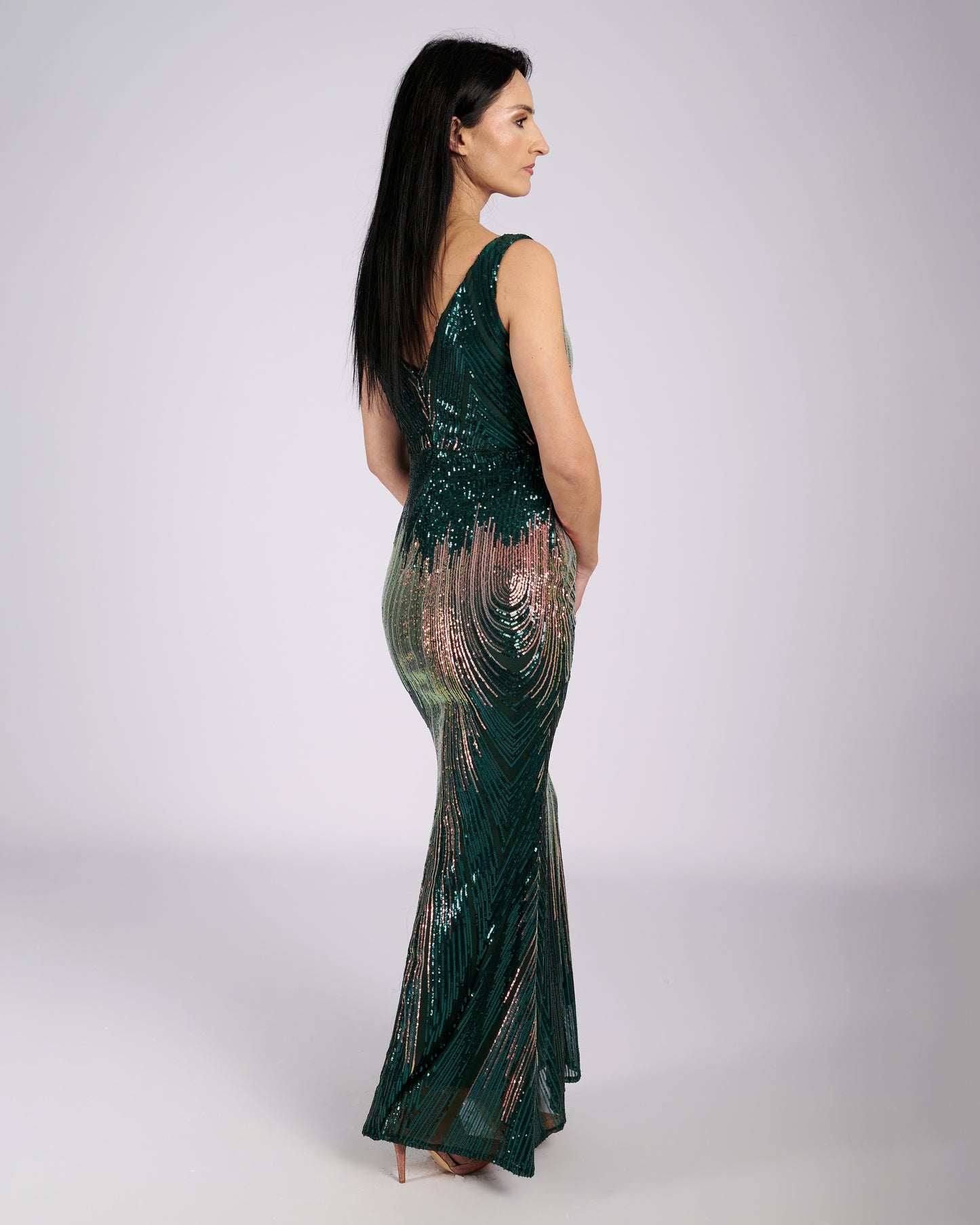 Celine Ombre Sequin Maxi Dress φορέματα βραδινά-2