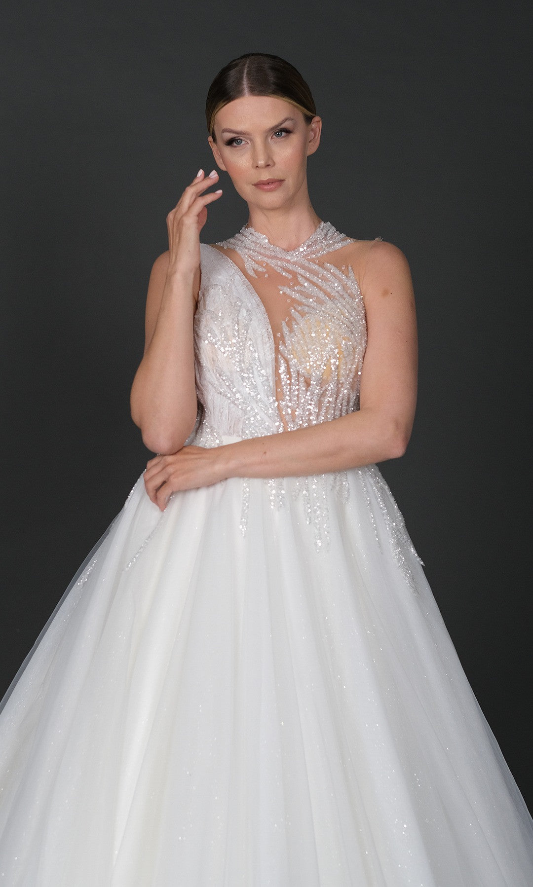 Katre narrow skirt a line wedding dress-0