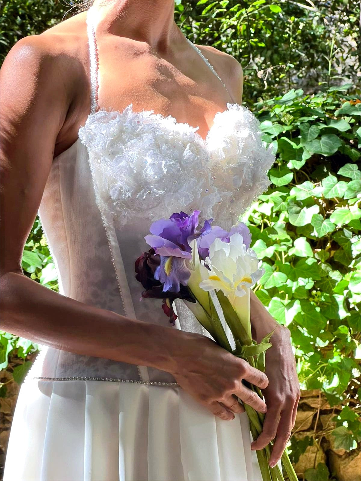 Crystal Beaded Sweetheart Bodice Corset Wedding Gown