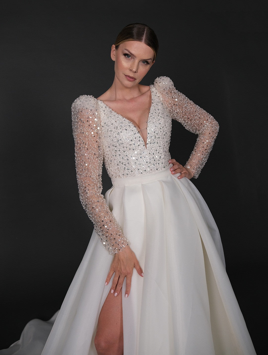 PEKAY narrow skirt a line wedding dress