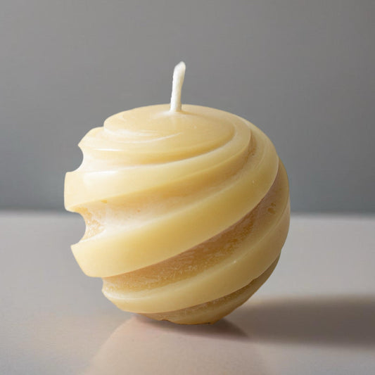 Beeswax Ball Candles | Swirl | Box of 3-0