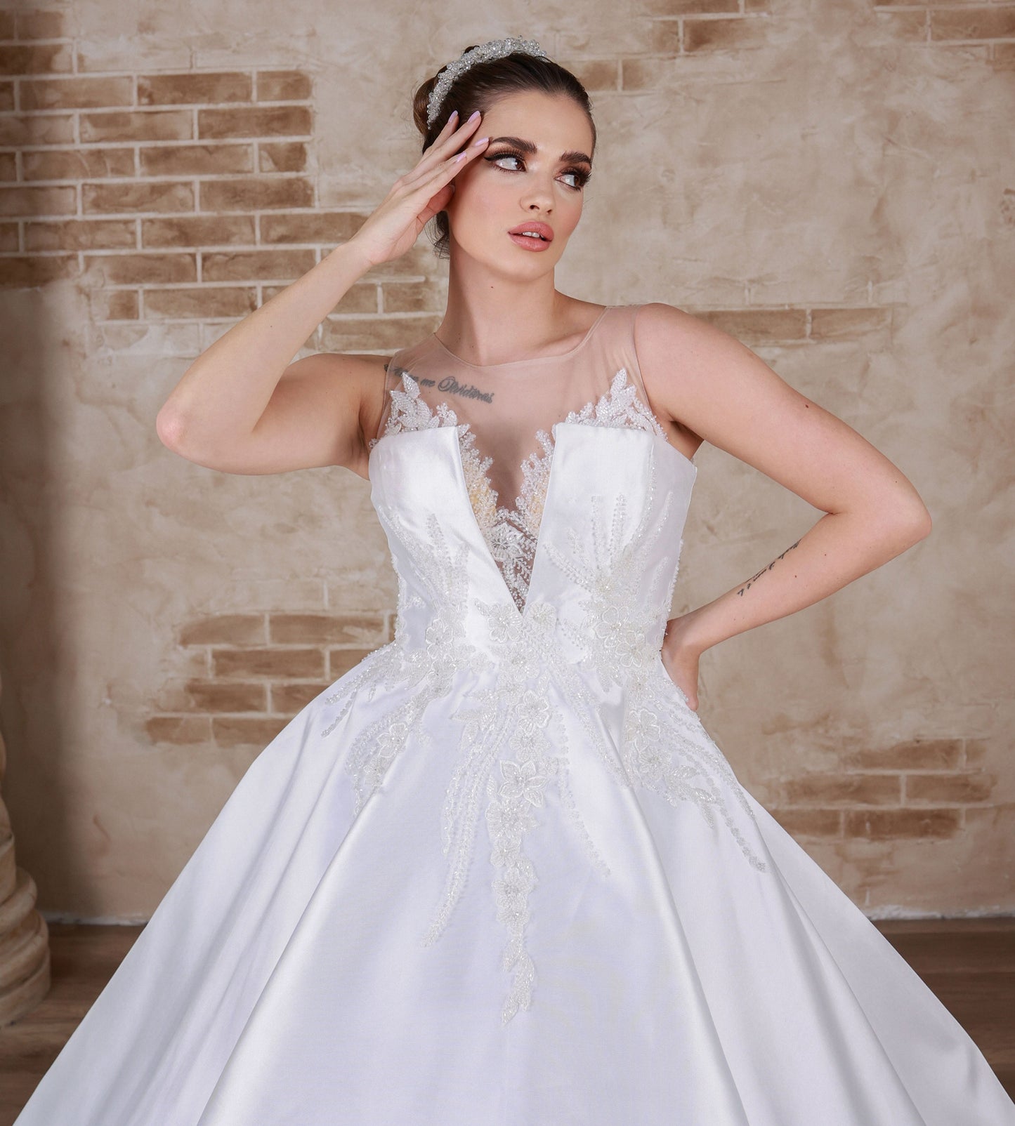 Sara a line wedding dress