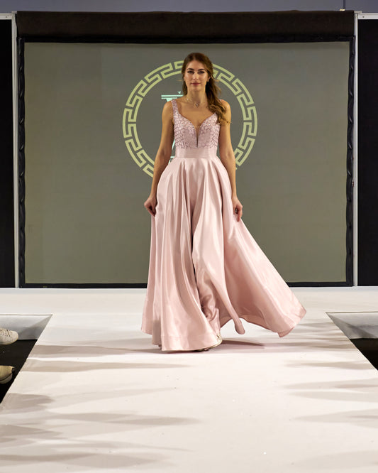 Seren Soft Pink Maxi Dress evening dresses-10