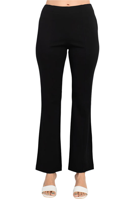 Hope & Harlow mid waist solid straight leg millennium pant-0