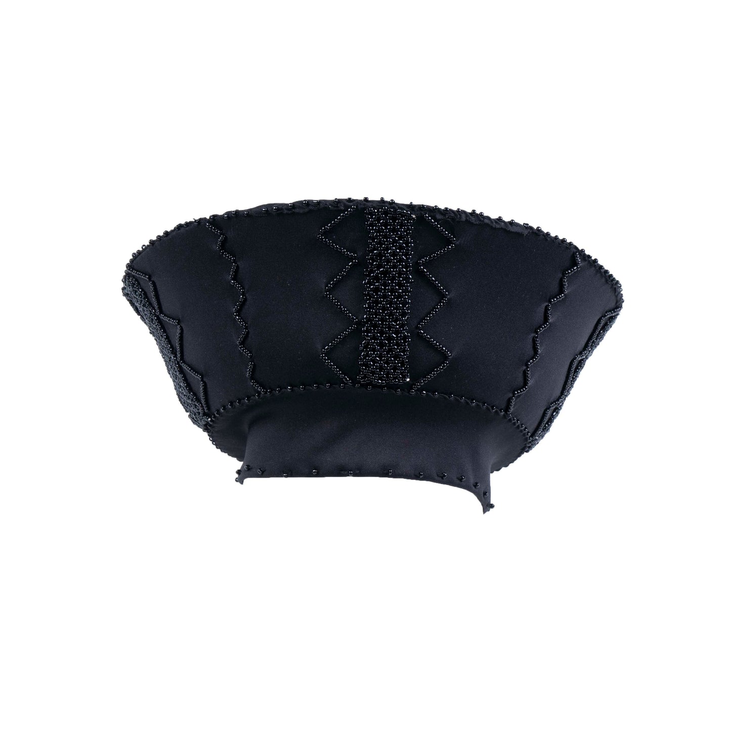 Zulu Beaded Bucket Hat - Isicholo Black & White | Handmade in South Africa-3