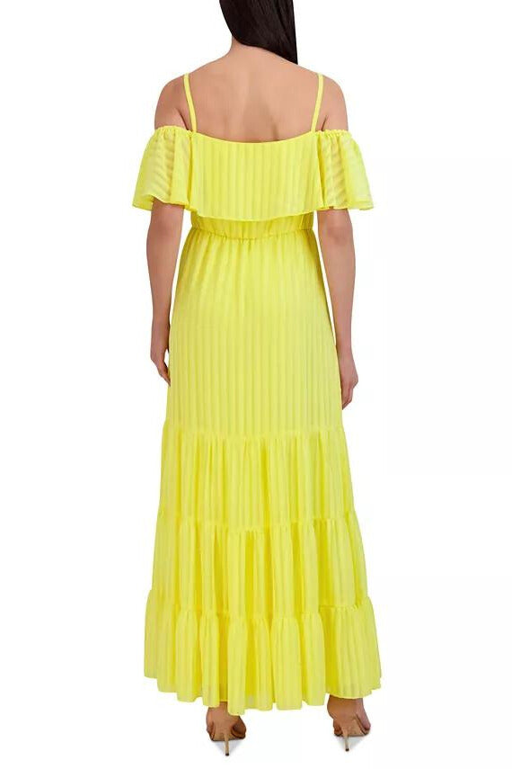 Julia Jordan Off-The-Shoulder Tiered Chiffon Maxi Dress-3