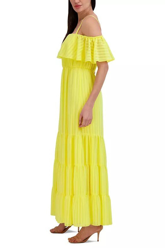 Julia Jordan Off-The-Shoulder Tiered Chiffon Maxi Dress-2
