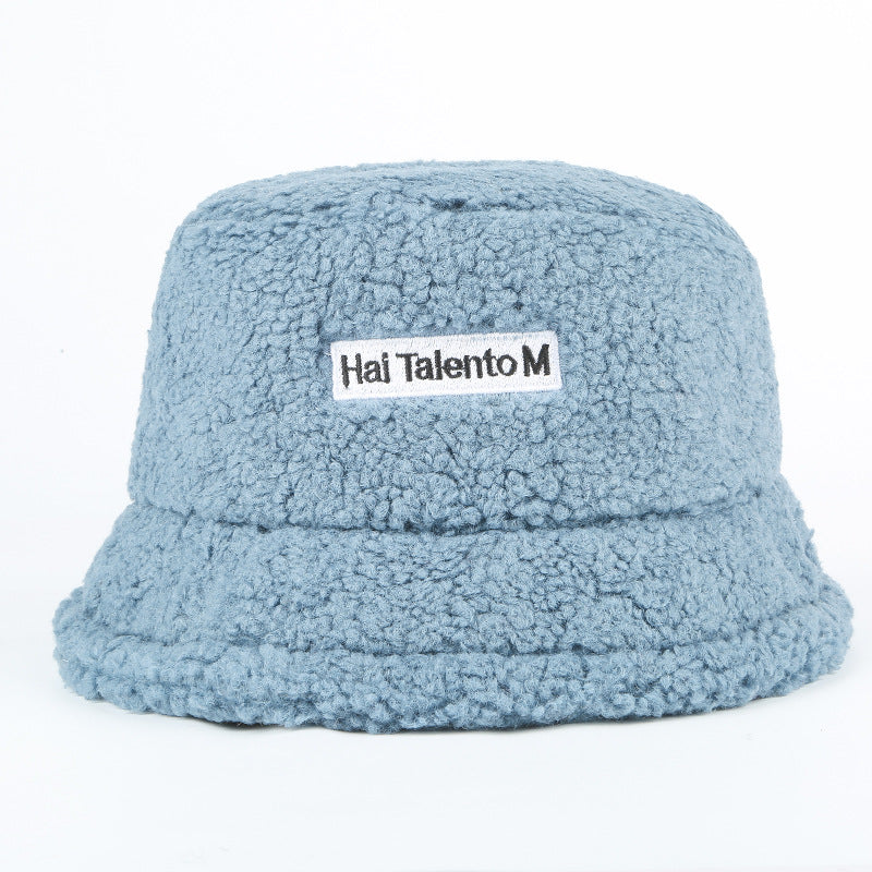Faux Fur Winter Bucket Hat For Women Girl Fashion Solid Thickened Soft Warm Fishing Cap Outdoor Lady Plush Fluffy Panama-1