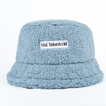 Faux Fur Winter Bucket Hat For Women Girl Fashion Solid Thickened Soft Warm Fishing Cap Outdoor Lady Plush Fluffy Panama-1