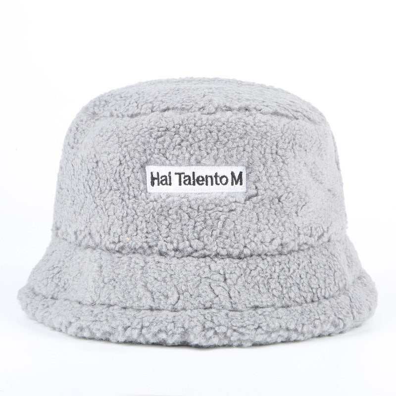 Faux Fur Winter Bucket Hat For Women Girl Fashion Solid Thickened Soft Warm Fishing Cap Outdoor Lady Plush Fluffy Panama-4