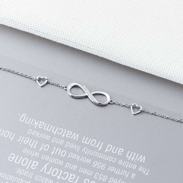 925 Sterling Silver Infinity Bracelets for Women Adjustable Friendship Bracelets & Bangles Wedding Gift Ideas-1