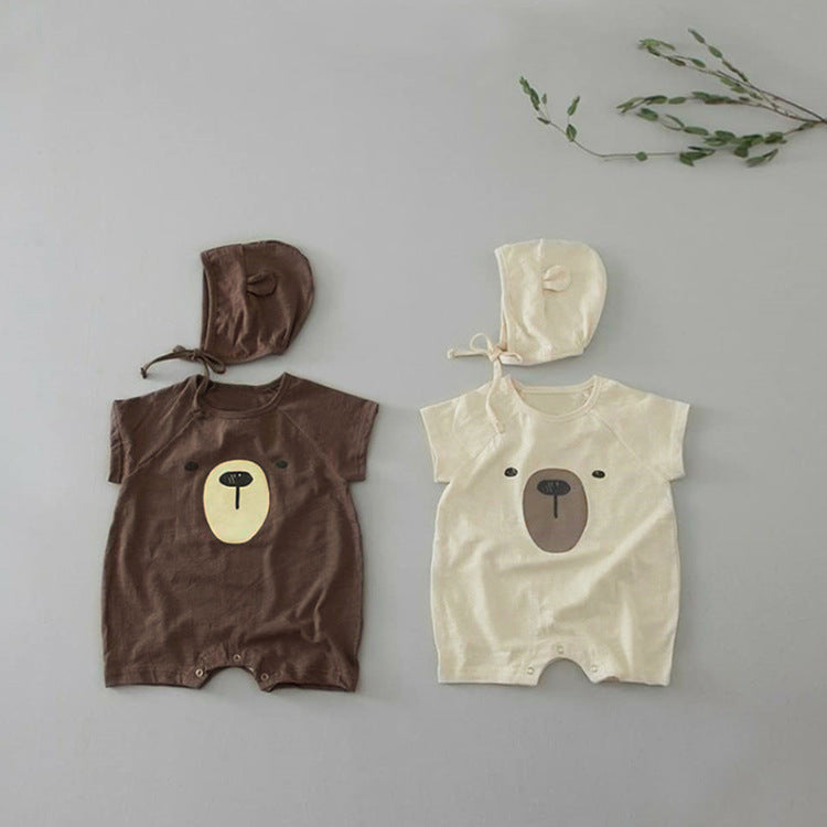 Baby 1pcs Cartoon Bear Graphic Simple Style Crotchets Jumpsuit-5