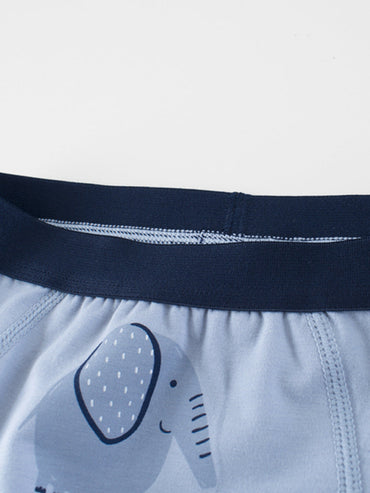 Boys’ Animals Cartoon Printed Brief Tighty-Whiteys Breathable Underwear Set-1