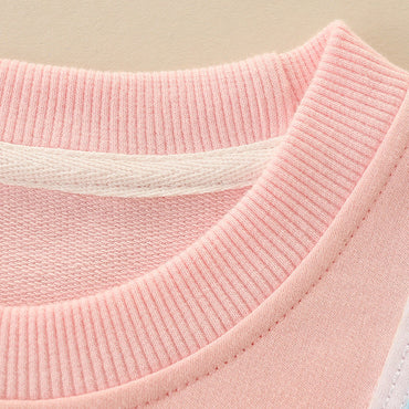 Autumn Dinosuar Pattern Pink Soft Cotton Hoodie-1